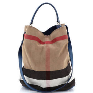 Burberry Medium Ashby Bag House Check Canvas